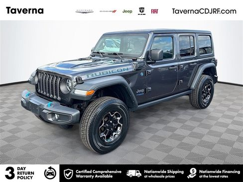 Used 2021 Jeep Wrangler Unlimited Rubicon 4xe w/ Cold Weather Group image 1