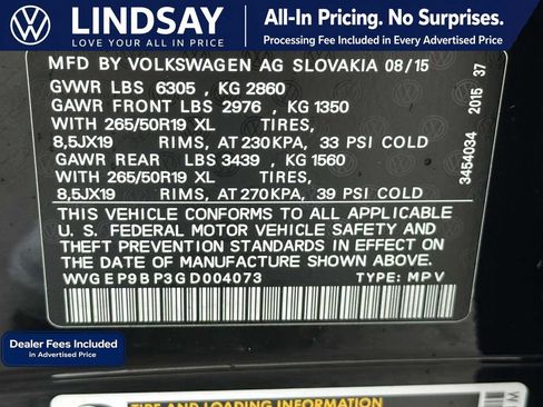 Used 2016 Volkswagen Touareg Sport AWD/4WD image 26