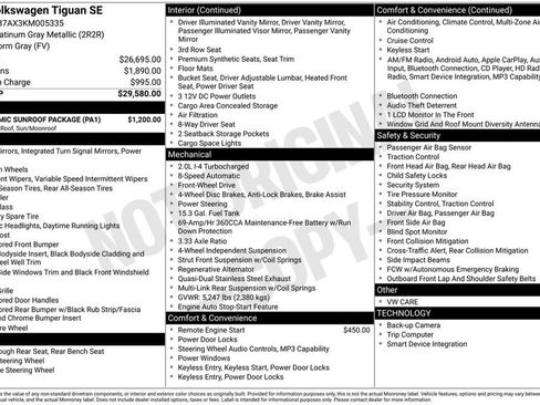 Used 2019 Volkswagen Tiguan SE w/ Panoramic Sunroof Package image 13