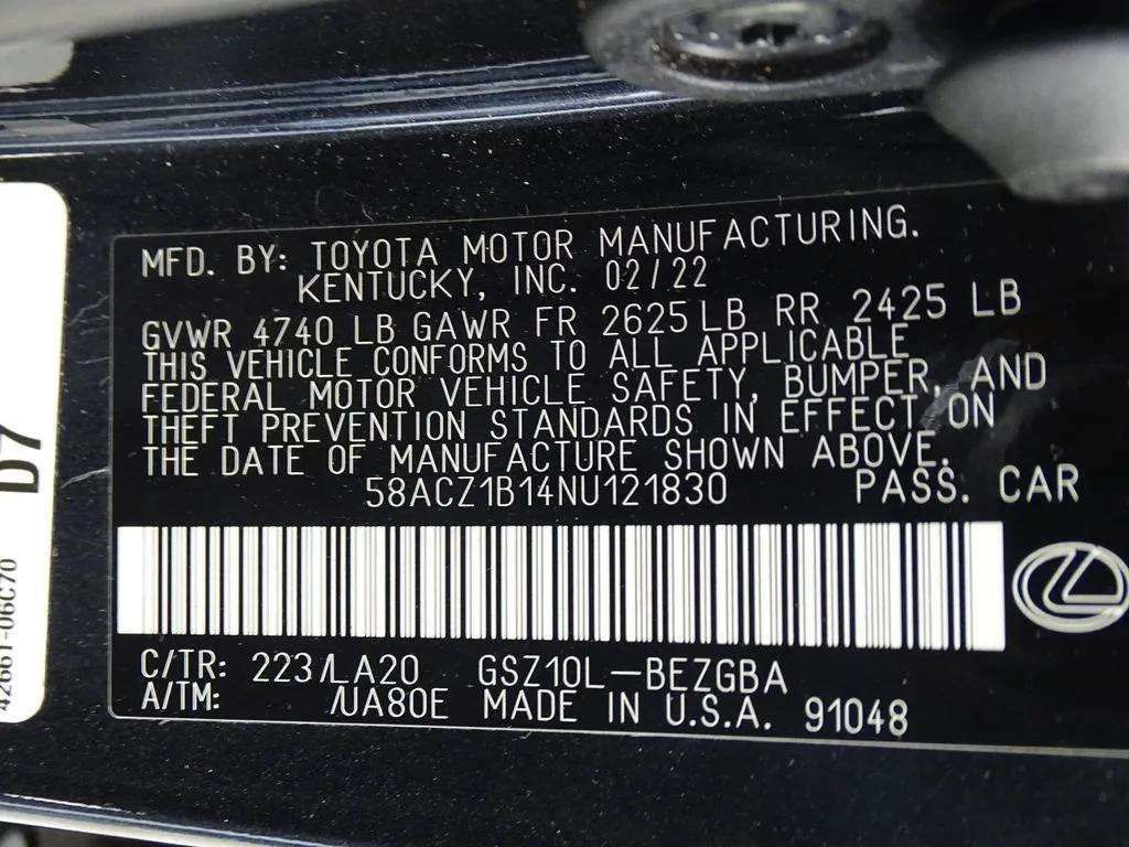 Used 2022 Lexus ES 350 w/ Accessory Package 2 FWD image 39