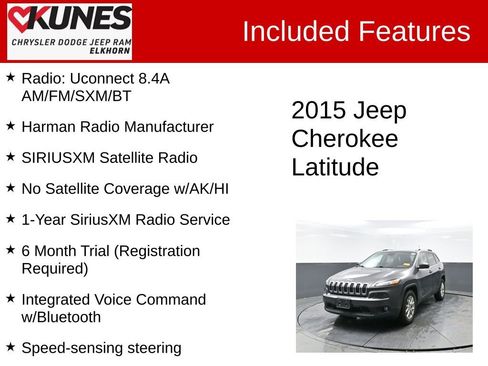 Used 2015 Jeep Cherokee Latitude w/ Cold Weather Group image 4