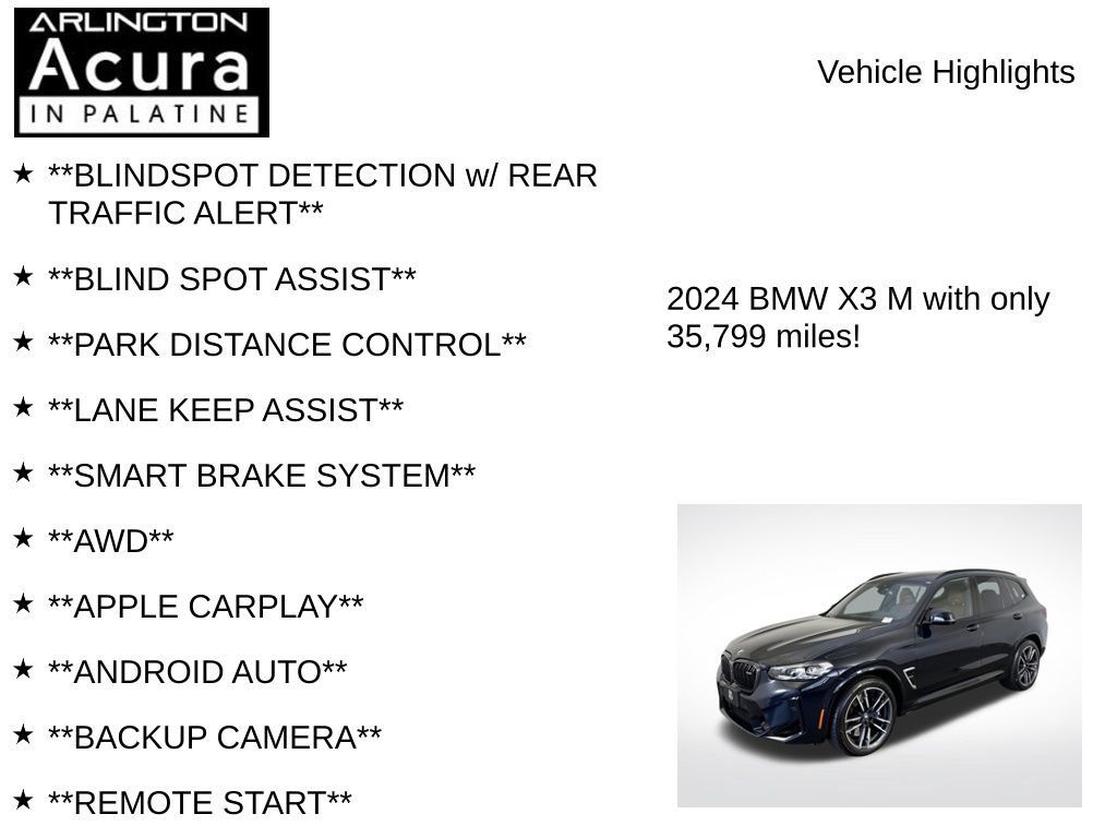 Used 2024 BMW X3 M w/ Executive Package AWD/4WD image 8