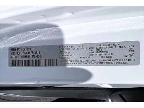 Used 2025 RAM ProMaster 2500 w/ U-Haul Equipment Group FWD image 20