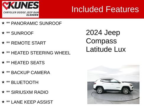 Used 2024 Jeep Compass Latitude w/ Sun and Sound Group image 2