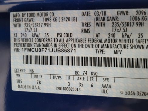 Used 2018 Ford Escape S image 33