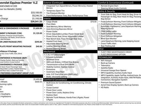 Used 2021 Chevrolet Equinox Premier AWD/4WD image 46