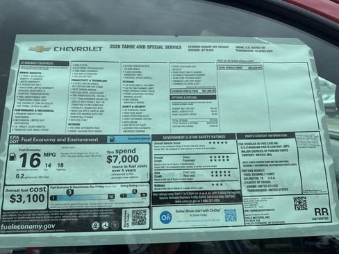 New 2026 Chevrolet Tahoe 4WD image 23