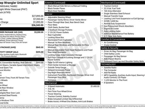 Used 2017 Jeep Wrangler Unlimited Sport w/ Quick Order Package 24S AWD/4WD image 39