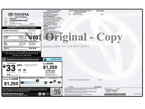 Used 2021 Toyota Corolla LE w/ Carpet Mat Package (TMS) FWD image 2