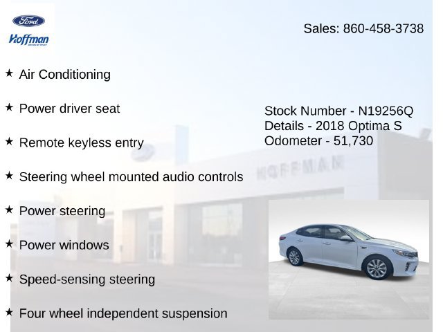Used 2018 Kia Optima S w/ Panoramic Sunroof Package FWD image 10