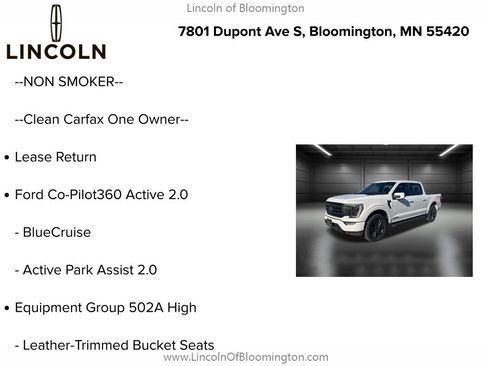 Used 2022 Ford F150 Lariat w/ Equipment Group 502A High image 9