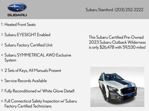 Certified 2023 Subaru Outback Wilderness image 2
