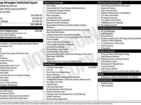 Used 2017 Jeep Wrangler Unlimited Sport w/ Connectivity Group image 13