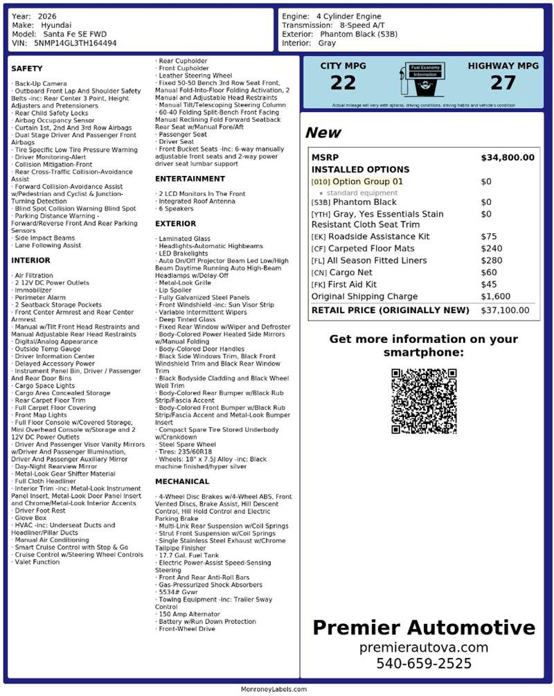 Used 2026 Hyundai Santa Fe SE FWD image 2