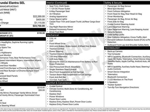 Used 2023 Hyundai Elantra SEL w/ Cargo Package FWD image 2