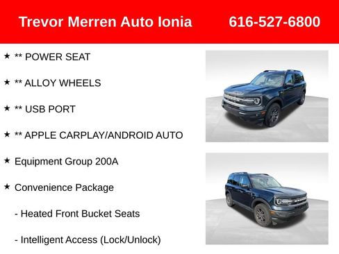 Used 2022 Ford Bronco Sport Big Bend w/ Convenience Package AWD/4WD image 14