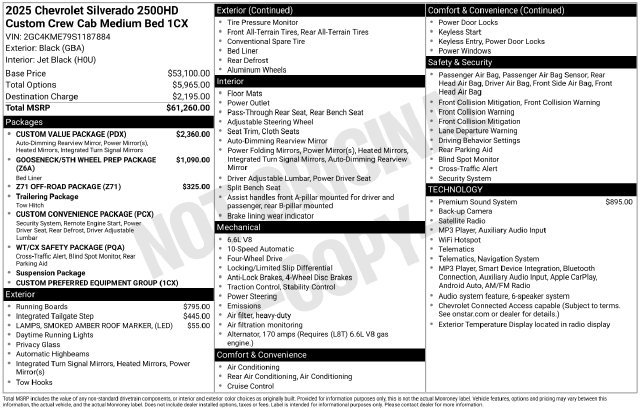 Used 2025 Chevrolet Silverado 2500 Custom w/ Custom Value Package AWD/4WD image 4