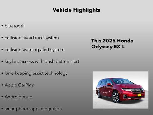 New 2026 Honda Odyssey EX-L image 10