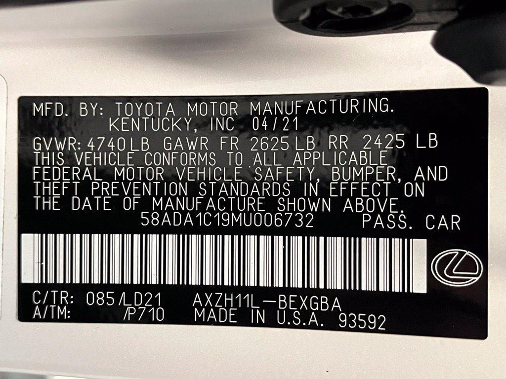 Used 2021 Lexus ES 300h w/ Premium Package FWD image 24