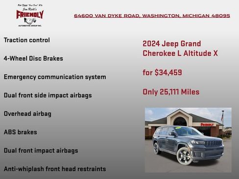Used 2024 Jeep Grand Cherokee L Altitude AWD/4WD image 25