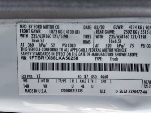 Used 2020 Ford Transit 250 148 High Roof w/ Load Area Protection Package image 15