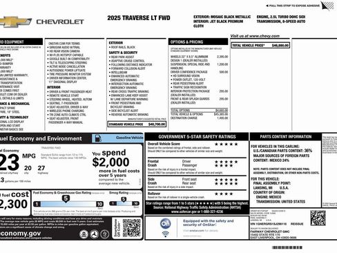 New 2025 Chevrolet Traverse LT w/ Driver Confidence Package image 4