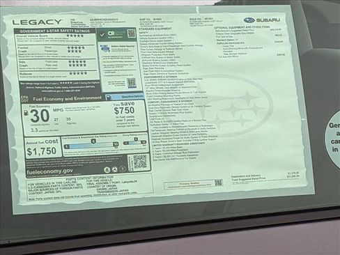 Certified 2025 Subaru Legacy Premium w/ Popular Package #1A AWD/4WD image 16