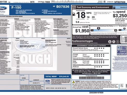 Certified 2022 Ford F150 Tremor w/ Equipment Group 402A High AWD/4WD image 18