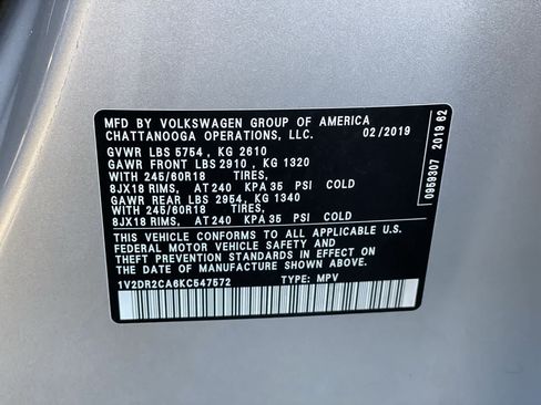 Used 2019 Volkswagen Atlas SE FWD image 31