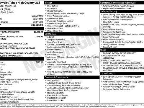 Used 2025 Chevrolet Tahoe High Country w/ Sun And Tow Package AWD/4WD image 39