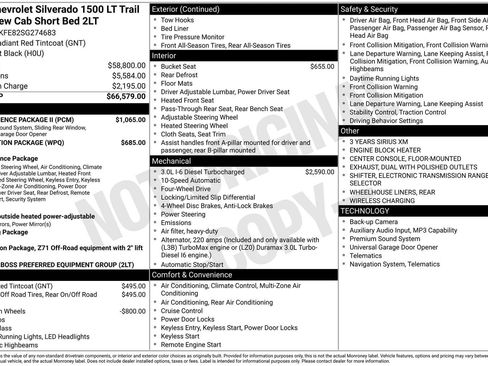 Used 2025 Chevrolet Silverado 1500 LT Trail Boss w/ Convenience Package II AWD/4WD image 33