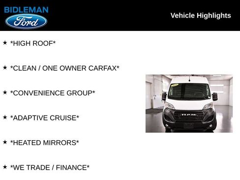 Used 2025 RAM ProMaster 3500 w/ Convenience Group FWD image 10