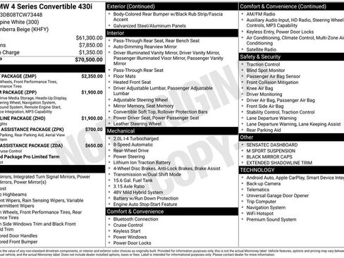Used 2026 BMW 430i Convertible w/ M Sport Package RWD image 6