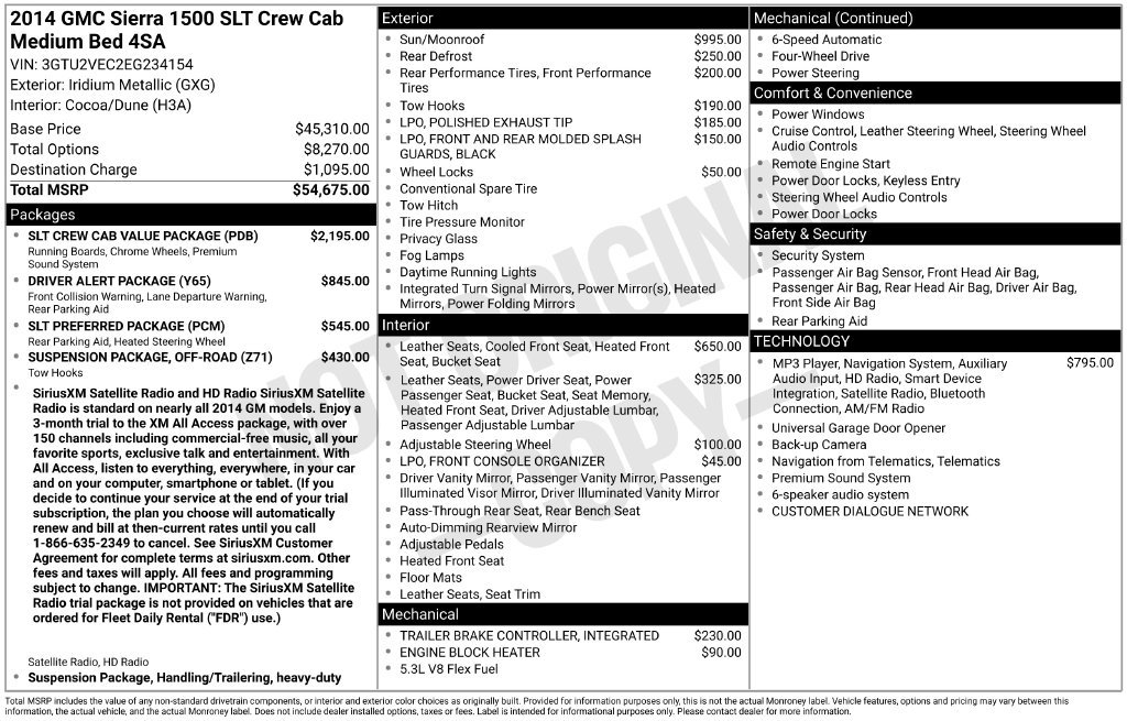 Used 2014 GMC Sierra 1500 SLT w/ SLT Crew Cab Value Package AWD/4WD image 30