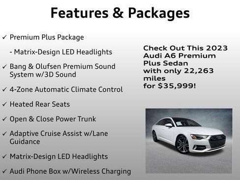 Used 2023 Audi A6 Premium Plus w/ Premium Plus Package image 24