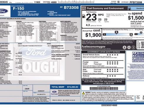 Used 2023 Ford F150 Lariat w/ Equipment Group 502A High AWD/4WD image 37