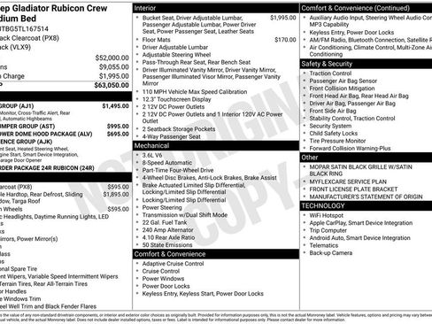 New 2026 Jeep Gladiator Rubicon w/ Safety Group AWD/4WD image 4