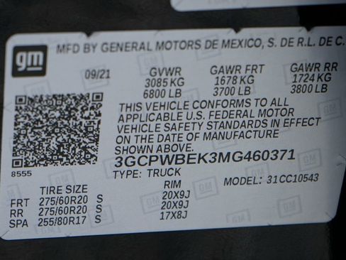 Used 2021 Chevrolet Silverado 1500 Custom w/ LPO, Blackout Package RWD image 46