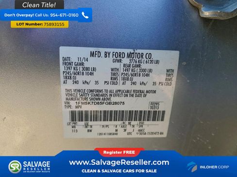 Used 2015 Ford Explorer XLT w/ Equipment Group 202A image 16