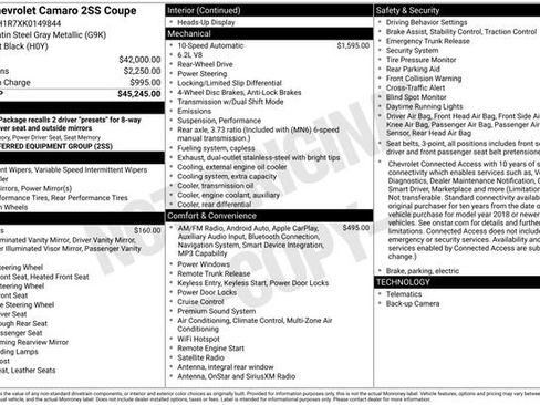 Used 2019 Chevrolet Camaro SS image 37