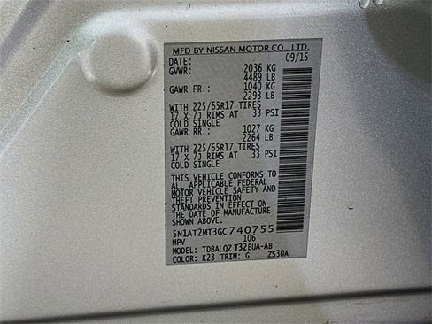 Used 2016 Nissan Rogue SV w/ SV Moonroof Package image 32