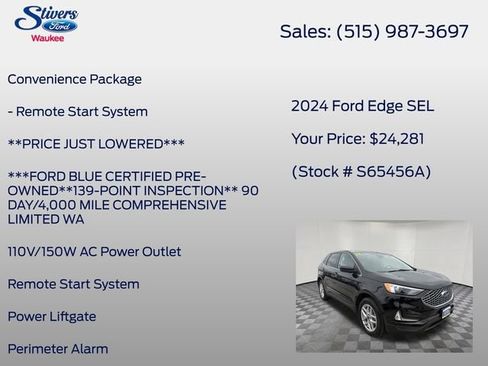 Used 2024 Ford Edge SEL w/ Convenience Package AWD/4WD image 16