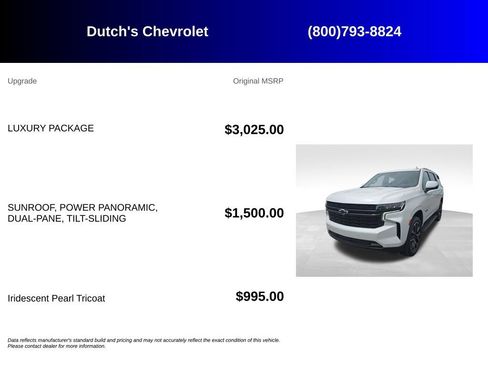 Used 2024 Chevrolet Tahoe RST w/ Luxury Package AWD/4WD image 6