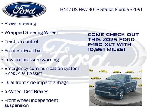 Certified 2025 Ford F150 XLT w/ Equipment Group 301A Standard RWD image 32