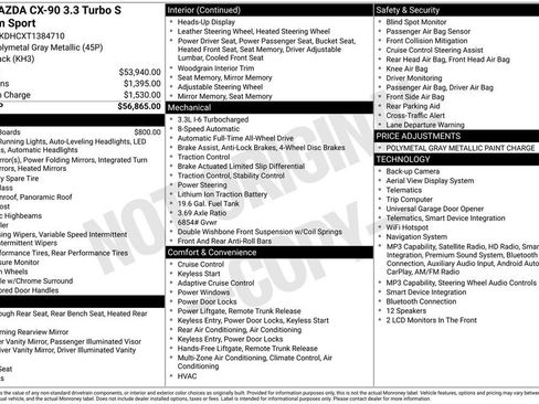 New 2026 MAZDA CX-90 3.3 Turbo S w/ Premium Package AWD/4WD image 4