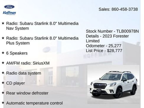 Used 2023 Subaru Forester Limited AWD/4WD image 10