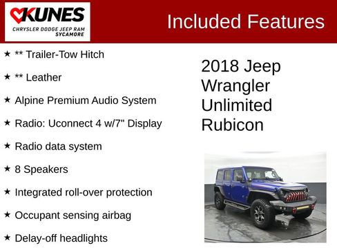 Used 2018 Jeep Wrangler Unlimited Rubicon w/ Cold Weather Group image 4