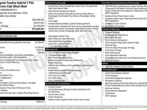 Used 2024 Toyota Tundra 1794 Edition AWD/4WD image 12