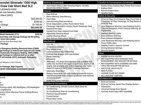 Used 2022 Chevrolet Silverado 1500 High Country w/ Z71 Off-Road Package image 4