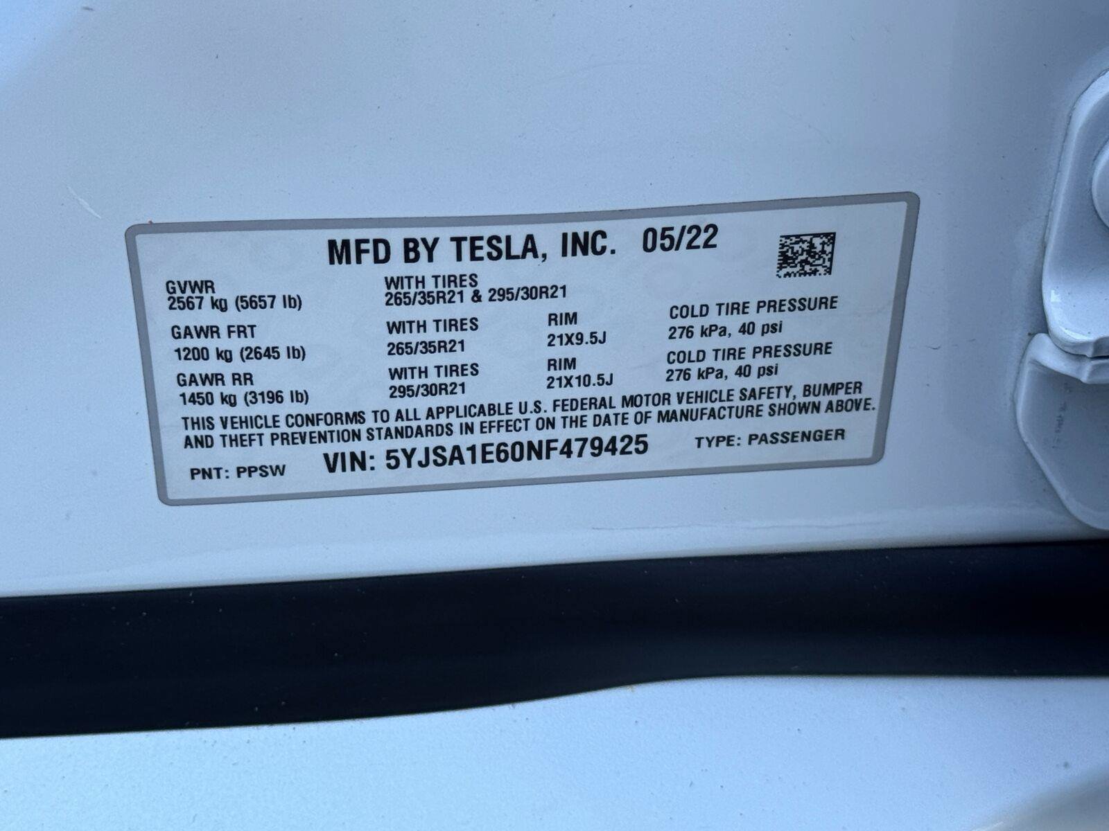 Used 2022 Tesla Model S Plaid AWD/4WD image 47